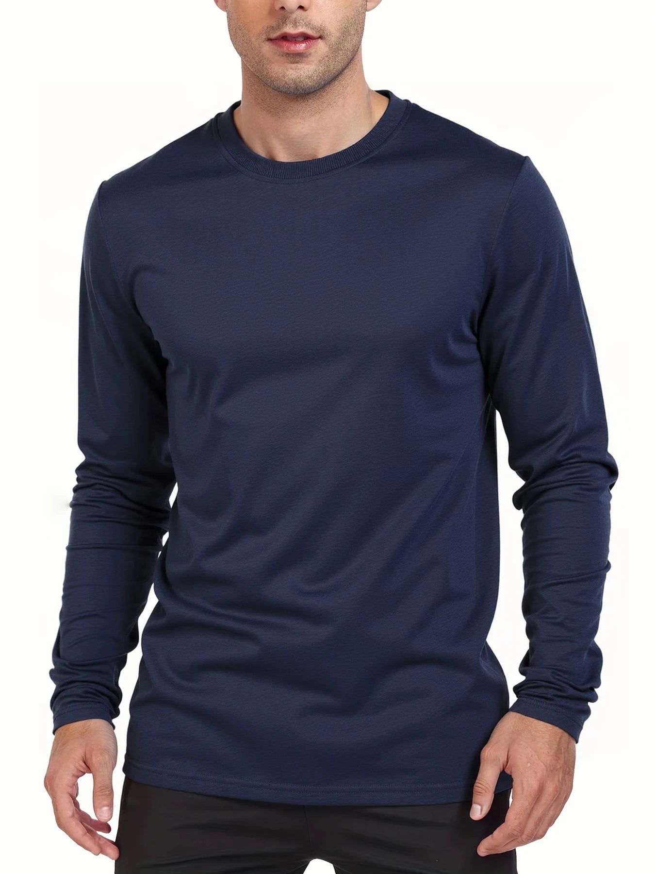 Spring Autumn Men‘s T-shirts Long Sleeve Casual Tops Solid Color High Quality Male T-Shirt Classic Men Clothing - Buy online at  Vibe In Cart.