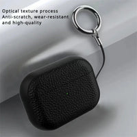 Leather Texture Protective Case for Wireless Earphones in TPU and Plastic