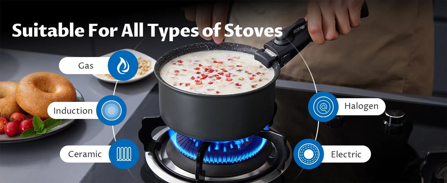 Induction Cookware Set 13 Pieces, Nonstick Pots and Pans Set with Removable Handles, for All Hobs, Stackable Design for RV - Buy online at  Vibe In Cart.