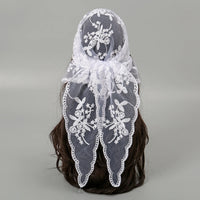 Adult Women's Triangular Lace Polyester Hair Scarf Accessory