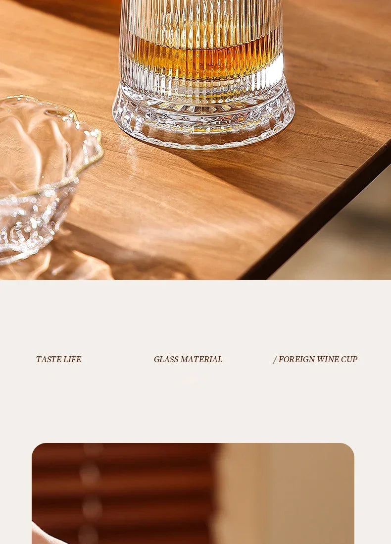 255 ML Transparent Round Glass Whiskey Wine Beer Cup