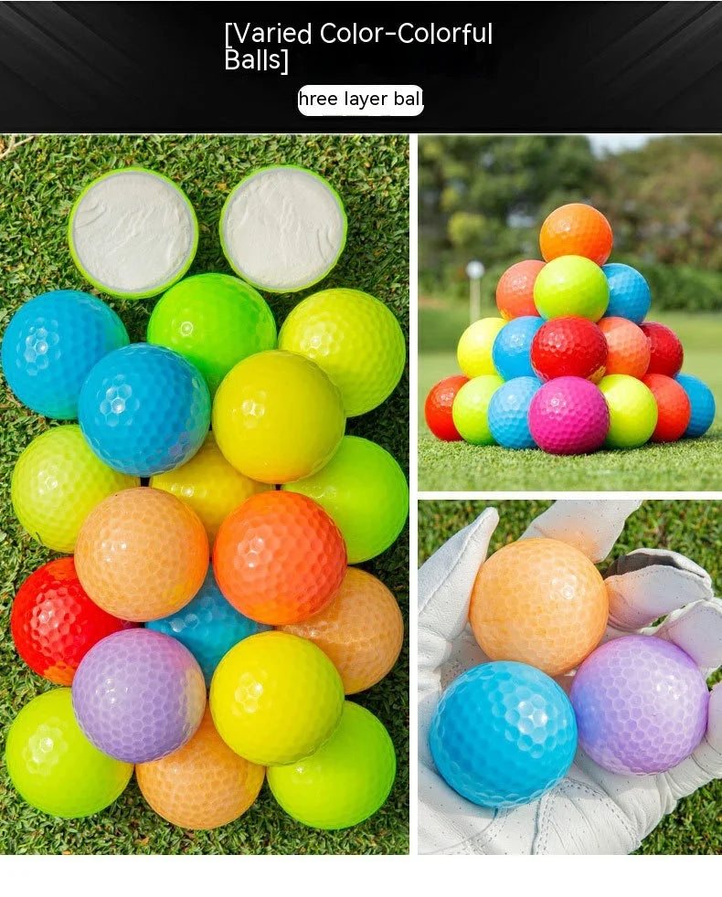 5Pcs/Pack PGM Golf Color Ball New Golf Color Ball Two/Three Layer Practice Ball Multi Color Solid Ball  Q006 - Buy online at  Vibe In Cart.