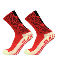 Non-Slip Knee-High Nylon Spandex Soccer Socks with Silicone Grip, One Size