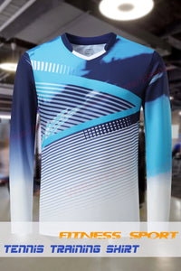 2023 New Style Print Badminton Shirts Men Sport Training Quick-dry Wicking Long Sleeve Casual Tennis Ping Pong Volleyball Tee - Buy online at  Vibe In Cart.