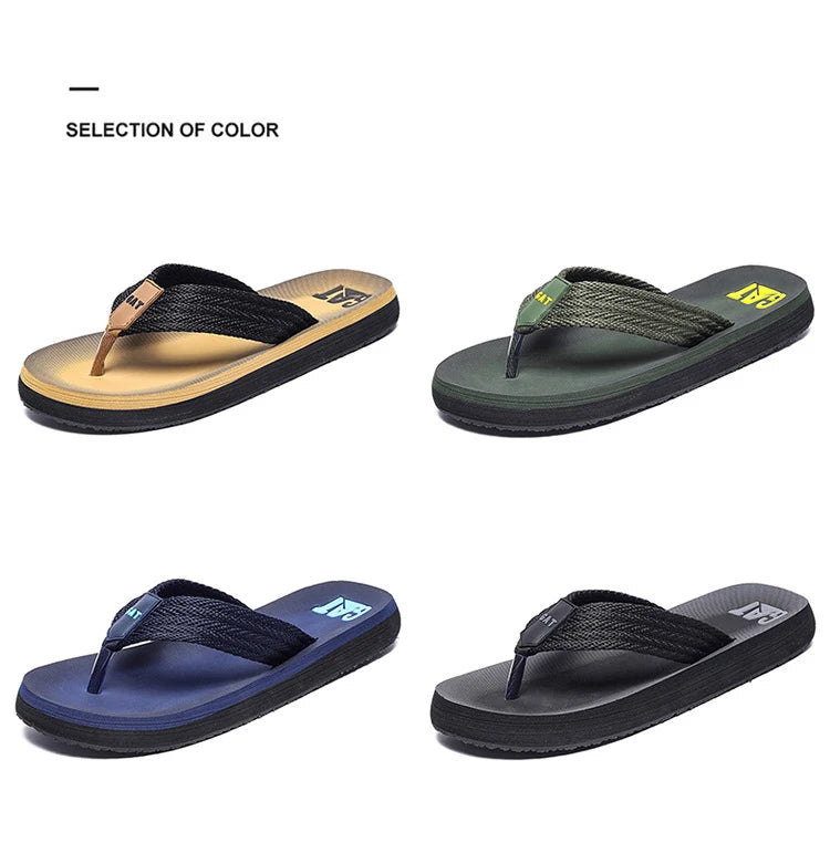 Men's GAT Flip-Flops Wide Strap Non-Pinch Retro Outdoor Anti-Slip Breathable British Style Sandals Beach Shoes - Buy online at  Vibe In Cart.