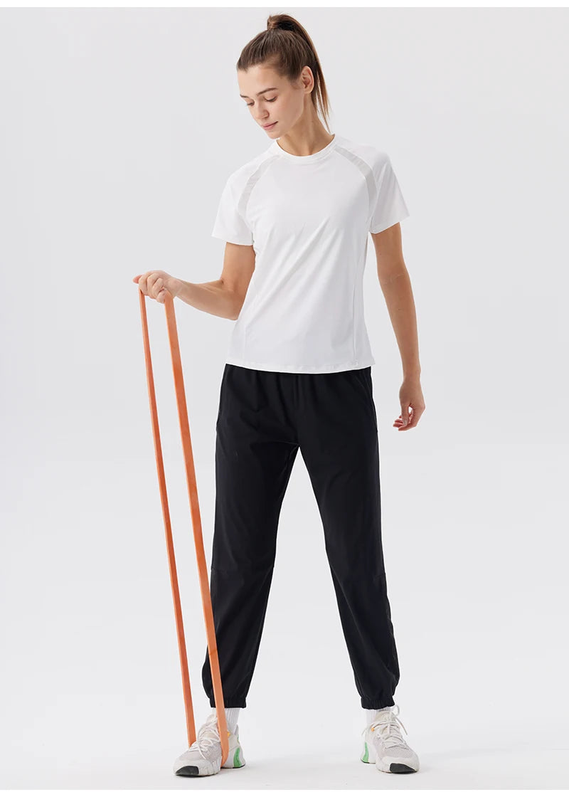 Women's Polyester Short Sleeve Quick Dry Sports T-Shirt