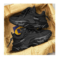 Men's Breathable Lace-Up Thick Soled Outdoor Casual Sneakers