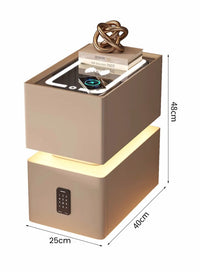 Creative 25cm Smart Bedside Table with Sensor Light Nordic Style Storage Cabinet Bedroom Nightstand with Wireless Charging - Buy online at  Vibe In Cart.