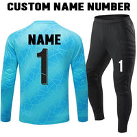Unisex Polyester Soccer Goalkeeper Uniform with Long Sleeve Top and Pants