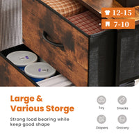 JHK Nightstand Bedside Coffee Sofa Tea Table Storage Closet Chest Clothes Display For Bedroom 2 Fabric Drawers Cabinet Furniture - Buy online at  Vibe In Cart.