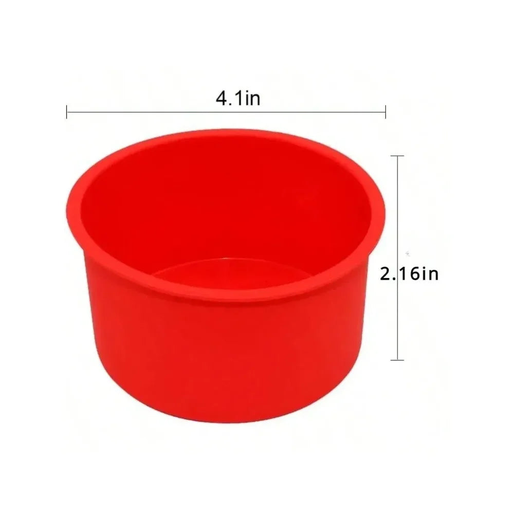 6 Pieces Silicone Cake Baking Mold 4 Inch Tray Round Mold Non-stick Bakeware Reusable Cake Pan Baking Tool Easy To Clean - Buy online at  Vibe In Cart.