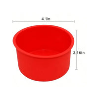 6 Pieces Silicone Cake Baking Mold 4 Inch Tray Round Mold Non-stick Bakeware Reusable Cake Pan Baking Tool Easy To Clean - Buy online at  Vibe In Cart.