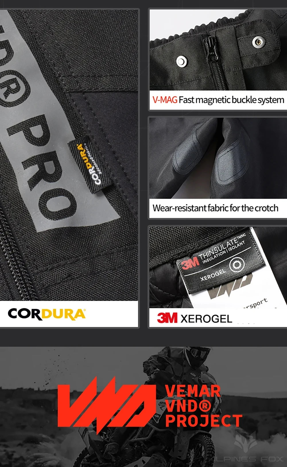 Winter Waterproof Motorcycle Overpants Quick Release Touring Moto Pants Men's Warm Windproof Motorbike Trousers CE Kneepads - Buy online at  Vibe In Cart.