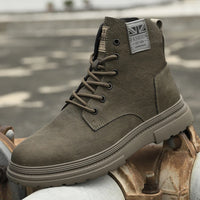 Italian Men's Genuine Leather Boots Fashion Outdoor Boots High Quality Casual Ankle Boots Antiskid Comfort Winter Platform Boots - Buy online at  Vibe In Cart.