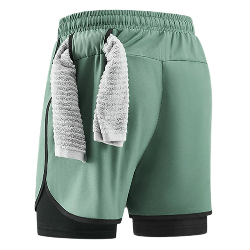 Men Running Shorts Gym Sports 2 in 1 Quick Dry Workout Training Gym Fitness Jogging Short Sweatpants Summer Hot Men Sportswear - Buy online at  Vibe In Cart.