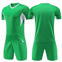 Unisex Short Sleeve Quick Dry Polyester Soccer Jersey Set