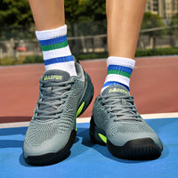 Men Women's Large Sizes Breathable Tennis Shoes Blue and Gray Gym Walking Badminton Sneakers - Buy online at  Vibe In Cart.