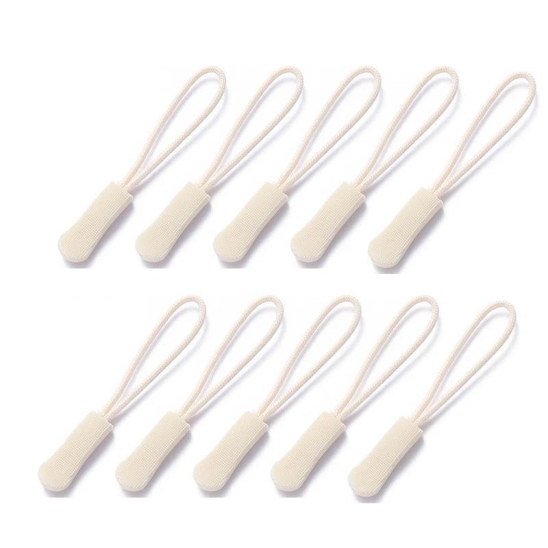 Set of 10 PVC Zipper Pull Replacement Clips for Bags