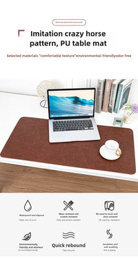 Waterproof Leather Desk Mat for Computer, Non-Slip and Easy to Clean