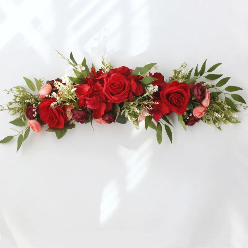 65cm White Rose Wedding Arch Floral Swag Decoration