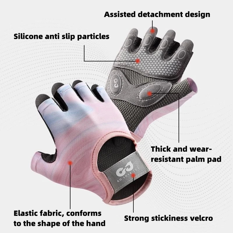 RNABAU Women Cycling Bicycle Gloves Half Finger Gym Gloves Men Mitten Breathable Anti-slip Glove Fitness Sport Training Gloves - Buy online at  Vibe In Cart.