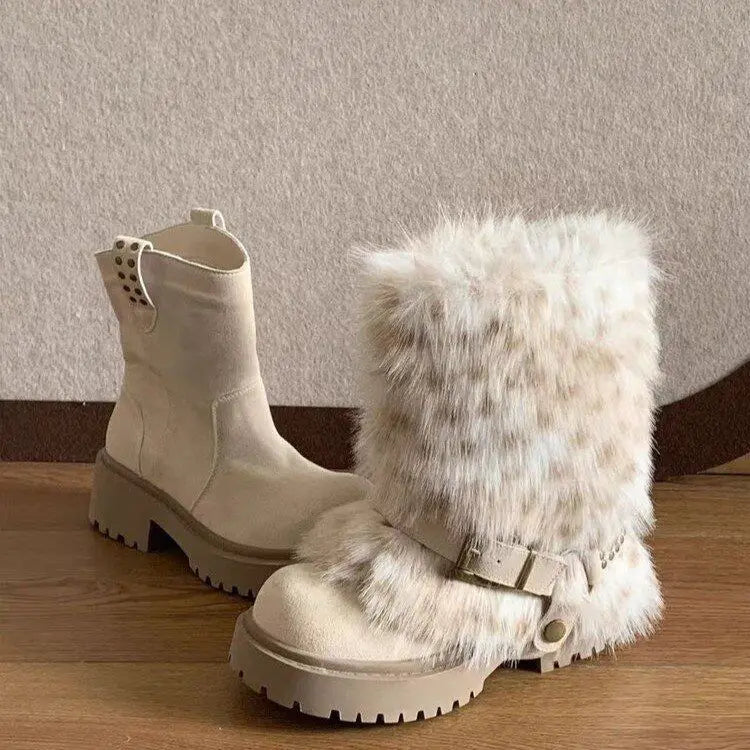 Fur Women Snow Boots Fashion Platform Shoes Warm New Casual Sport Shoes 2025 Winter Sneakers Ankle Boots Walking Mujer Botas - Buy online at  Vibe In Cart.