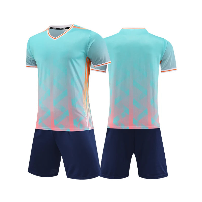 Soccer Uniform Set for Adults and Kids with Shirt and Shorts