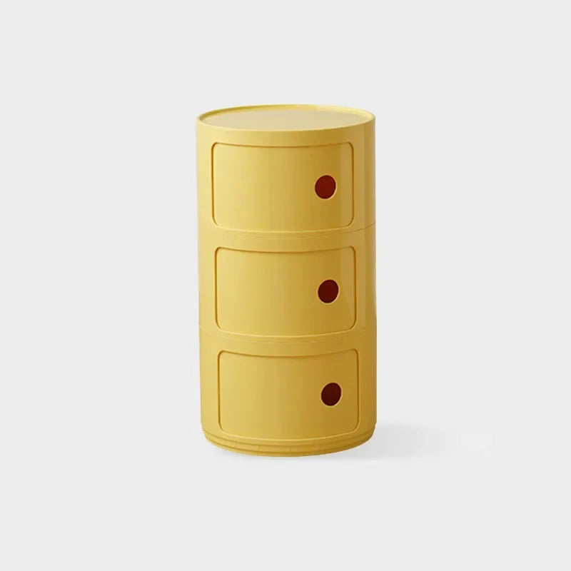Round bedside table nordic plastic Bedside cabinet for bedroom small side end table nightstand Storage locker - Buy online at  Vibe In Cart.