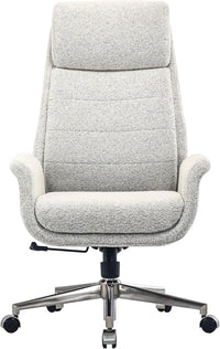 Modern Comfort Pizana Bouclé Fabric High-Back Executive Office Chair, Light Sand/Brushed Nickel, BIFMA Compliant - Buy online at  Vibe In Cart.