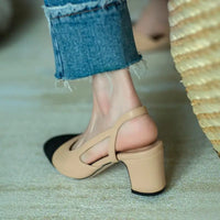 Summer new women's color blocked sandals Women NonSlip slipper Soft soled Leisure flat Comfort Low Heel Femme Thick Bottom Shoes - Buy online at  Vibe In Cart.