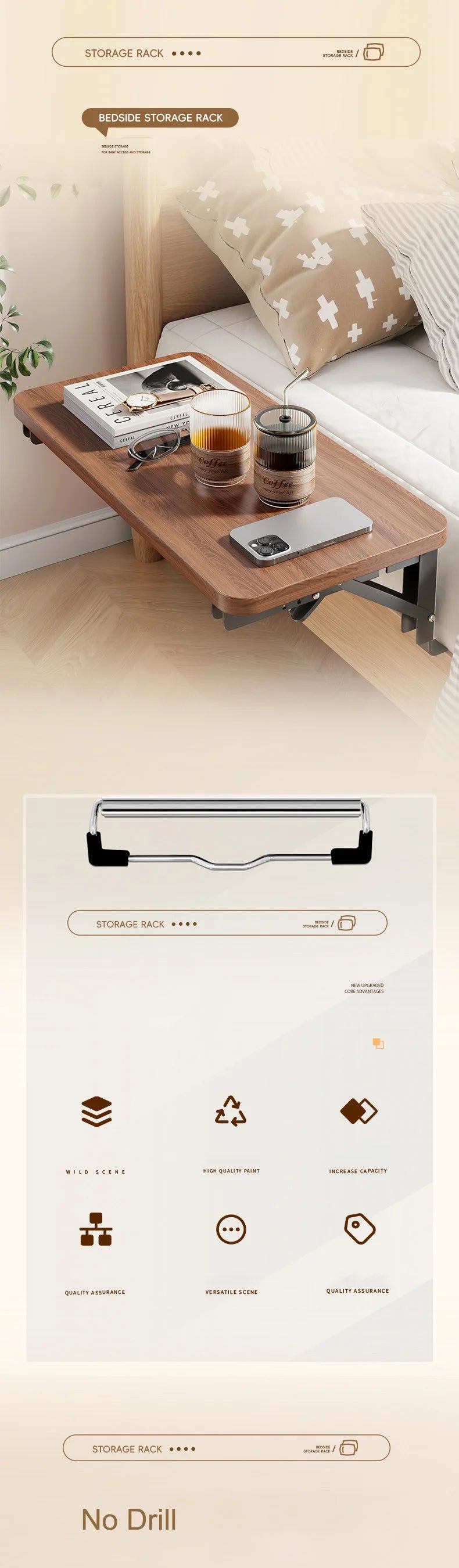 Bedside cabinet, foldable storage wonder, bedside shelf, small household side cabinet, bedroom bedside cabinet, side table - Buy online at  Vibe In Cart.