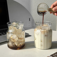 Glass Drinkware Cold Coffee Cups Latte Coffee Glass Iced Water Bottle Aesthetic Cup Wine Cocktail Glass Cups - Buy online at  Vibe In Cart.