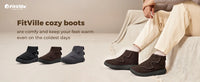 FitVille Wide Diabetic Winter Boots For Men Fully Adjustable Straps Men‘S Snow Boots Wide Neuropathy With Warm Fur Lining - Buy online at  Vibe In Cart.