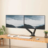 Adjustable Dual Monitor Mount for 17-32 Inch Screens with Swivel, Tilt and Rotation