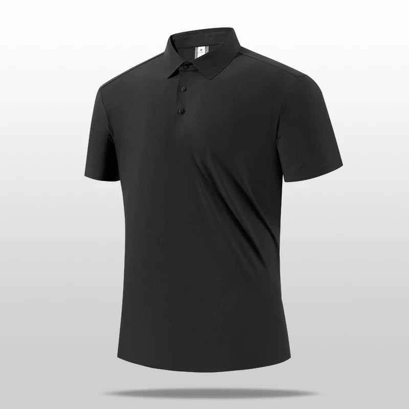 Men's Breathable Quick-Dry Polyester Elastane Polo Shirt For Sports