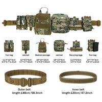 YAKEDA  Training belt outdoor patrol eight piece set, detachable and adjustable training belt - Buy online at  Vibe In Cart.