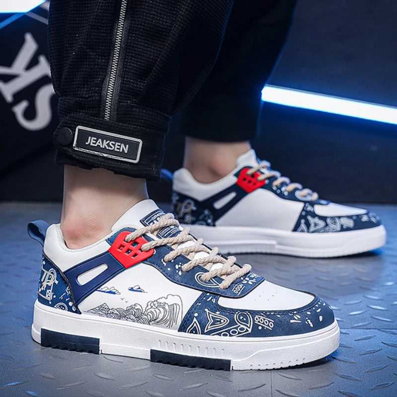 New Men's Shoes Lace-Up Sneakers Male Breathable Board Shoes Outdoor Non Slip Running Shoes Autumn Trend Casual Shoe Scarpe Uomo - Buy online at  Vibe In Cart.