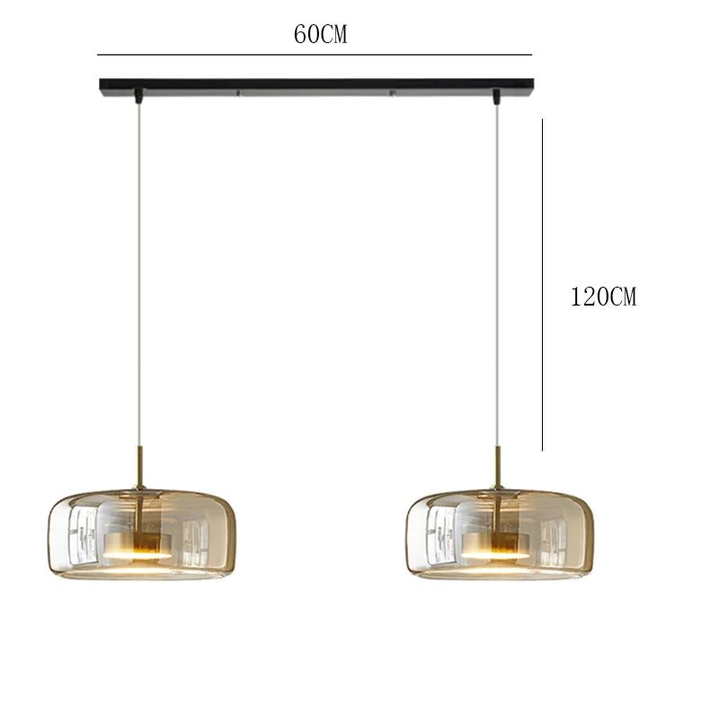 Assembly Required Dimmable Cord Pendant Lights for Living Room