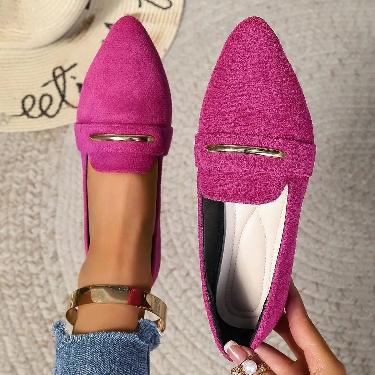 Loafers Flats Pointed Toe Casual Women Shoes New Comfortable Walking Mujer Zapatos:Wear-resisting - Buy online at  Vibe In Cart.