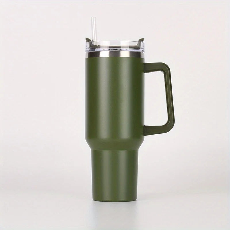 40oz Vacuum Insulated Stainless Steel Travel Tumbler with Handle