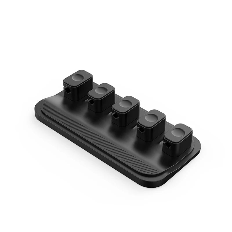 5-Pack Silicone Magnetic Cable Clips for Desktop and Wall