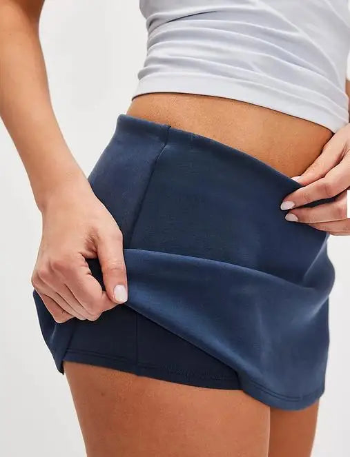 Women's Mini Skorts Casual Stylish Simple Solid Low Rise Short Skirt for All Seasons - Buy online at  Vibe In Cart.