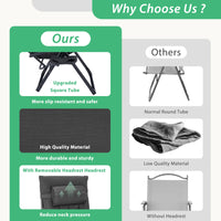 Zero Gravity Recliner Chair Set of 2 with Cup Holders and Adjustable Pillow