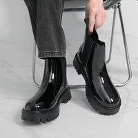 Men Chelsea Boots PU Thick Soled Round Toe Classic Comfortable Men High Top Boots - Buy online at  Vibe In Cart.