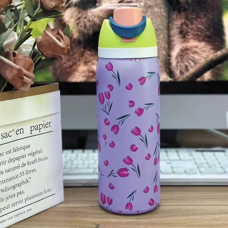 500ml Stainless Steel Thermal Insulated Flask for Kids with Leak Proof Design