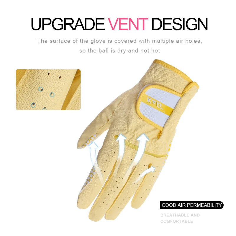 Golf Gloves Women Sport Gloves Silica Gel Non Slip Absorb Sweat Nanometer Golf Breathable Glove Palm Protection Wear Resistant - Buy online at  Vibe In Cart.