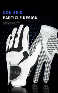 GVOVLVF Men's Golf Glove One Pc Pair 2 Color Options Improved Grip System Cool Comfortable Blue White color left right hand NEW - Buy online at  Vibe In Cart.
