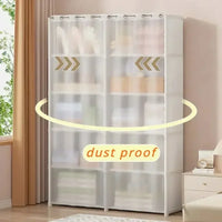 6/5 Layers Dustproof Wardrobe High Capacity Partition Bookshelf Bedroom Open Simple Assembly Storage Cabinet Bedroom Furniture - Buy online at  Vibe In Cart.