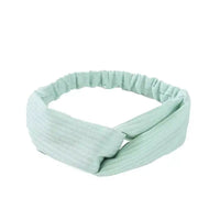 Women's Geometric Acrylic Elastic Headbands with Cross Knot