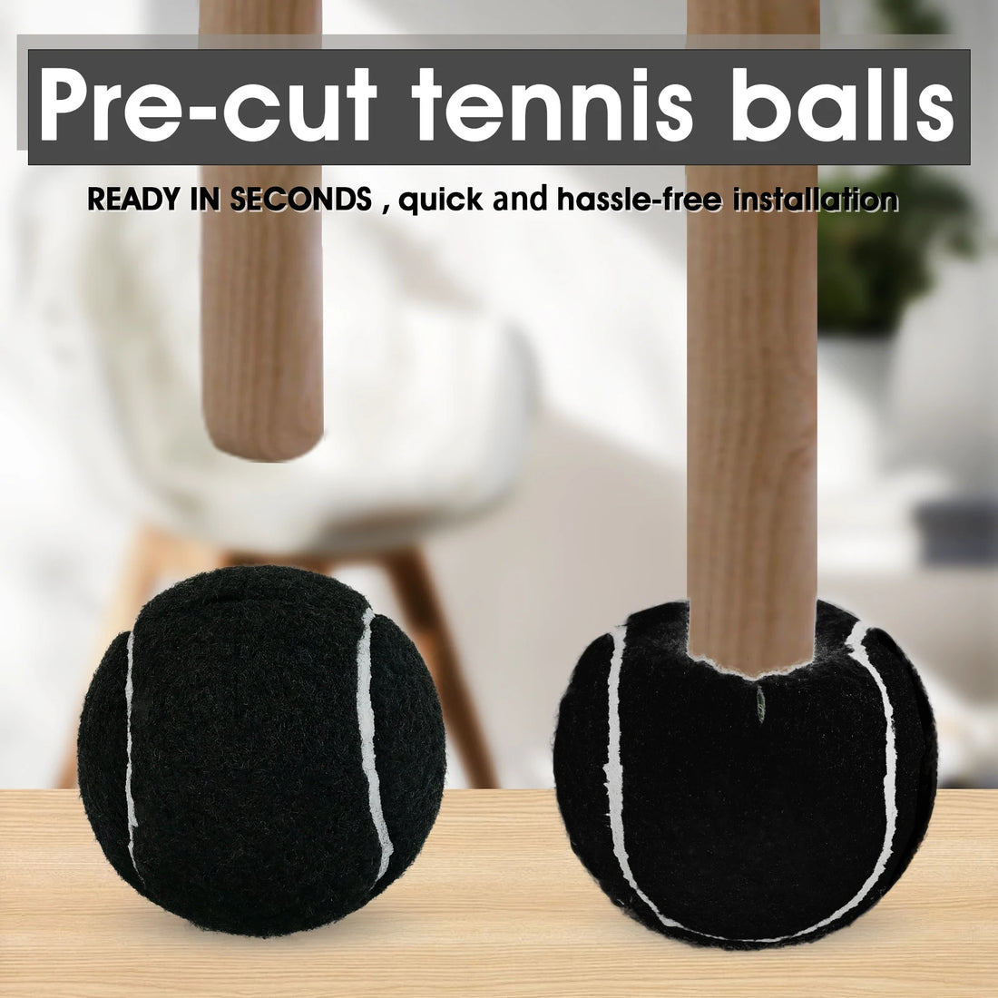 12Color Available Pre-Cut Tennis Balls Set of 4pcs Secure Fit for Most Walkers And Chairs Noise Reduction Walker Tennis Balls - Buy online at  Vibe In Cart.